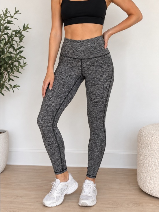 lululemon athletica Pants - LIKE NEW: Lululemon Heathered Gray High Rise Leggings Size 8